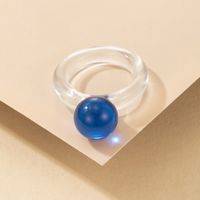 Simple Fashion Transparent Acrylic Resin French Retro Wind Creative Diamond Ring sku image 31