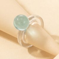 Simple Fashion Transparent Acrylic Resin French Retro Wind Creative Diamond Ring sku image 27