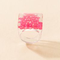 Simple Fashion Transparent Acrylic Resin French Retro Wind Creative Diamond Ring sku image 83