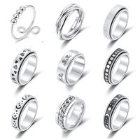 Sources Wholesale Xingyue Couple Ring Double-layer Rotating Dynamic Decompression Anti-anxiety Pressure Titanium Steel Ring main image 1