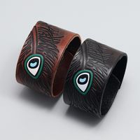 Retro Distressed Wide Leather Bracelet European And American Punk Bracelet Jewelry main image 3