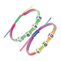 Braided Color Letter Adjustable Bracelet sku image 3