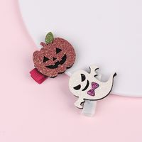 Halloween Children's Hairpin Pumpkin Hair Clip 6-color Halloween Element main image 3