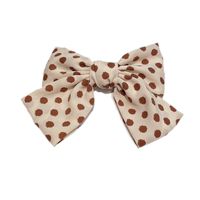 Wave Dot New Bow Retro French Back Head Hairpin Spring Word Clip Headdress main image 6