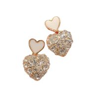 New Autumn Heart Full Diamond Earrings Female Fashion Personality Earrings Wholesale main image 6