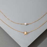Korean Fashion Pearl Five-pointed Star Necklace New Jewelry Necklace main image 3