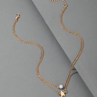 Korean Fashion Pearl Five-pointed Star Necklace New Jewelry Necklace main image 6