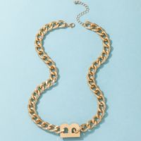 Creative Simple Hip-hop Necklace Letter Thick Chain Geometric Single-layer Necklace Wholesale main image 4