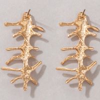 Personality Exaggerated Earrings Golden Coral Earrings Geometric Irregular Earrings main image 5