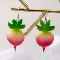 European And American Cute Fruit Strawberry Vegetable Carrot Earrings main image 3