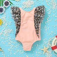 European And American One-piece Swimsuit Summer Kids Triangle Leopard Swimsuit main image 1