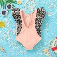 European And American One-piece Swimsuit Summer Kids Triangle Leopard Swimsuit main image 3