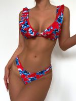 New Style Printed Bikini Ruffled Swimsuit Beach Bikini main image 4