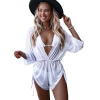 Women's Solid Color Bikinis Sets With Cover Ups main image 2