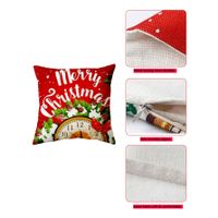 Classic Christmas Wreath Letter Printed Red Pillowcase main image 5