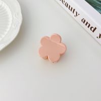 Korean Style New Solid Color Cute Flower Shape Hairpin Hair Accessories Party Travel Catch Clip sku image 1