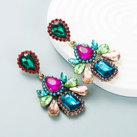 Exaggerated Multi-layer Drop-shaped Acrylic Earrings Full Diamonds Retro Fashion Stud Earrings main image 6