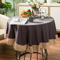 Lotus Leaf Creative Color Matching Round Table Cloth Home Hotel Restaurant Coffee Table Tablecloth main image 1