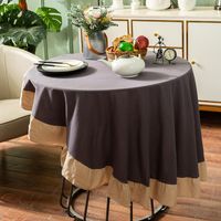 Lotus Leaf Creative Color Matching Round Table Cloth Home Hotel Restaurant Coffee Table Tablecloth main image 3