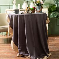 Lotus Leaf Creative Color Matching Round Table Cloth Home Hotel Restaurant Coffee Table Tablecloth main image 4