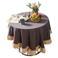 Lotus Leaf Creative Color Matching Round Table Cloth Home Hotel Restaurant Coffee Table Tablecloth main image 6
