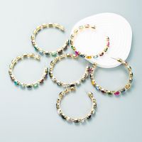 Fashion Color Diamond Series Alloy Glass Diamond Earrings Trend Party Earrings main image 1