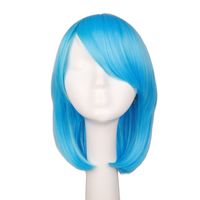 Cosplay Wig/new/anime Cos Wig Water Blue Short Hair Msn Korean Style Face Trimming Long Wave Cross-border main image 3