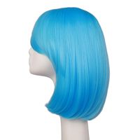 Cosplay Wig/new/anime Cos Wig Water Blue Short Hair Msn Korean Style Face Trimming Long Wave Cross-border main image 4