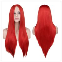 Perruques Européennes Et Américaines Cheveux Longs Raides Cos Couleur Perruque En Gros main image 5