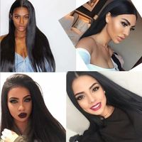Fashion Mid-point Scalp Black Long Straight Hair Anime Wig Stage Performance Cos Wigs main image 3