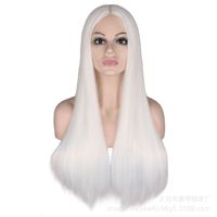Fashion Mid-point Scalp Mixed Long Straight Hair Anime Wig Stage Performance Cos Wig main image 5