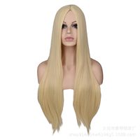 Fashion Multi-color Long Straight Hair Anime Wig Stage Performance Cos Wigs Female main image 3