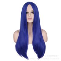 Fashion Multi-color Long Straight Hair Anime Wig Stage Performance Cos Wigs Female main image 4