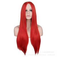 Fashion Multi-color Long Straight Hair Anime Wig Stage Performance Cos Wigs Female main image 5