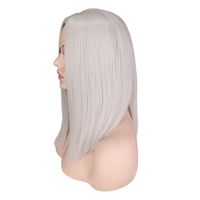 European American Fashion Personality Female Blonde Short Middle-part Wig main image 5