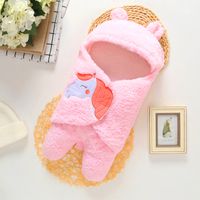 Baby Soft Autumn And Winter Models Plush Swaddle Blanket Baby Quilt sku image 1