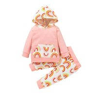 Autumn Girls Hooded Sweater Trousers Suit European American Casual Pullover sku image 9