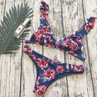 New Style Printed Bikini Ruffled Swimsuit Beach Bikini sku image 1