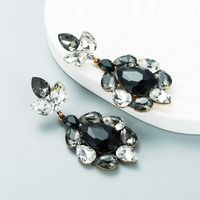 Fashion Color Diamond Series Alloy Glass Diamond Earrings Trendy Earrings main image 5