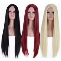 Perruques Européennes Et Américaines Cheveux Longs Raides Cos Couleur Perruque En Gros sku image 4