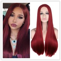 Fashion Multi-color Long Straight Hair Anime Wig Stage Performance Cos Wigs Female sku image 12