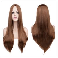 Fashion Mid-point Scalp Mixed Long Straight Hair Anime Wig Stage Performance Cos Wig sku image 4