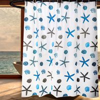 Starfish Waterproof And Mildew-proof Partition Shower Curtain main image 2