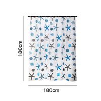 Starfish Waterproof And Mildew-proof Partition Shower Curtain sku image 1