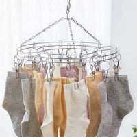 Household 20 Clip Stainless Steel Windproof Hanger Underwear And Socks Clip main image 1