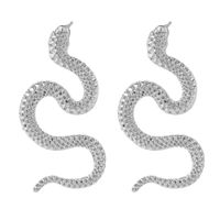 1 Paire Mode Serpent Alliage Placage Femmes Boucles D'oreilles main image 2