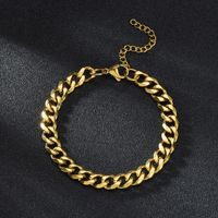 Fashion 667 Stainless Steel Stainless Steel 18K Gold Plated No Inlaid Bracelets In Bulk main image 5