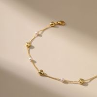 New 18k Gold-plated European And American Minimalist Jewelry Pearl Bracelet main image 5