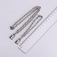 Jewelry Wholesale Classic Stainless Steel Romantic Love Lock Bracelet Necklace Set main image 6