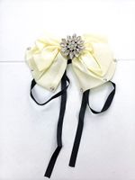 Oversized Rhinestone Bow Tie Brooch Bow Tie Clothing Shirt Neckline Decorative Pin Female main image 4